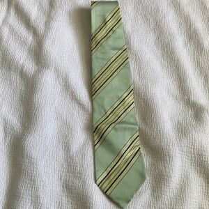 Giorgio Armani Green and Yellow Silk Ties